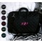 Monogrammed Black Quilted Laptop Bag