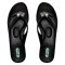 OKA b. Samantha Black Crystal Flip Flop Sandals
